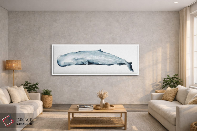 تابلو دکوراتیو پرتره نهنگ دوم اثر گریس پاپ - D2W
