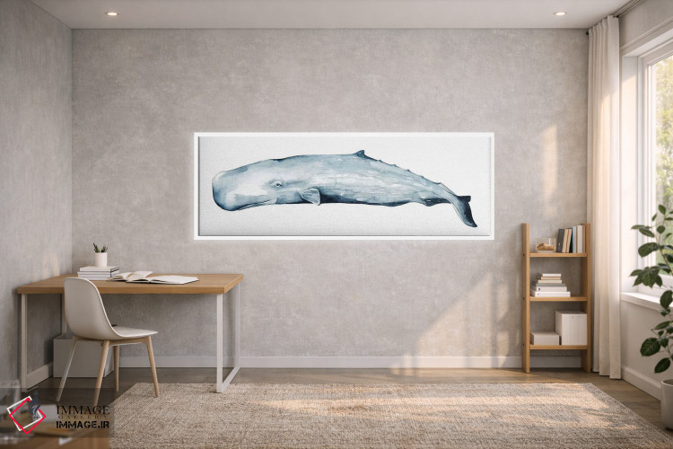 تابلو دکوراتیو پرتره نهنگ دوم اثر گریس پاپ - D1W