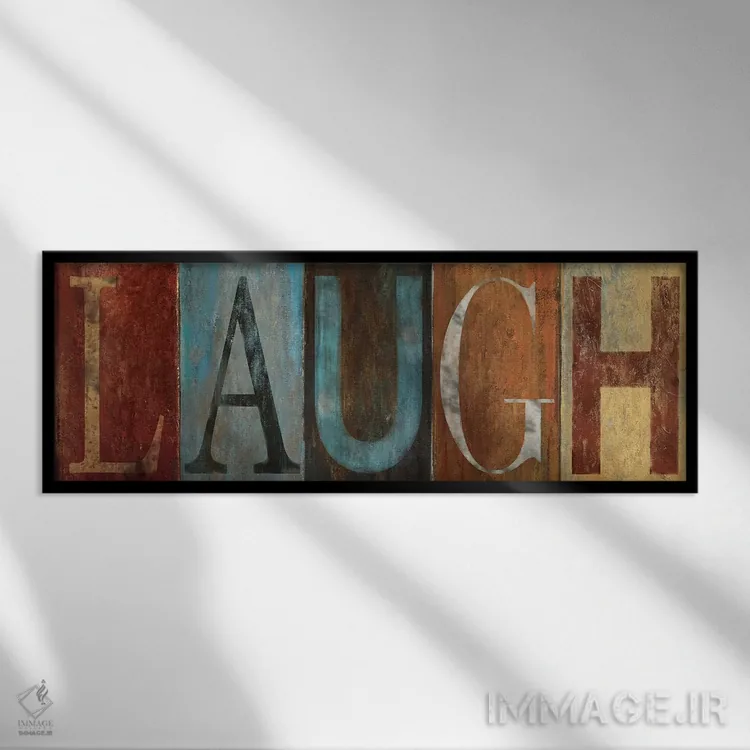 تابلو مدرن خنده اثر پاتریشیا پینتو - نمای قابدار مشکی