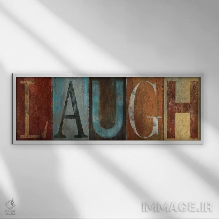 تابلو مدرن خنده اثر پاتریشیا پینتو - نمای قابدار سفید