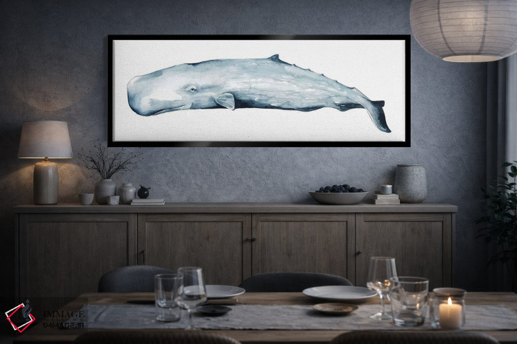 تابلو دکوراتیو پرتره نهنگ دوم اثر گریس پاپ - D4B