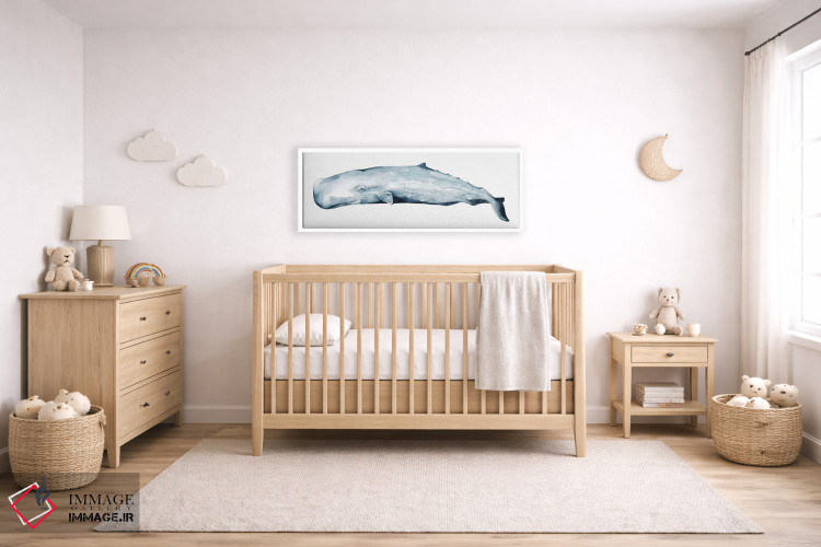 تابلو دکوراتیو پرتره نهنگ دوم اثر گریس پاپ - D5W