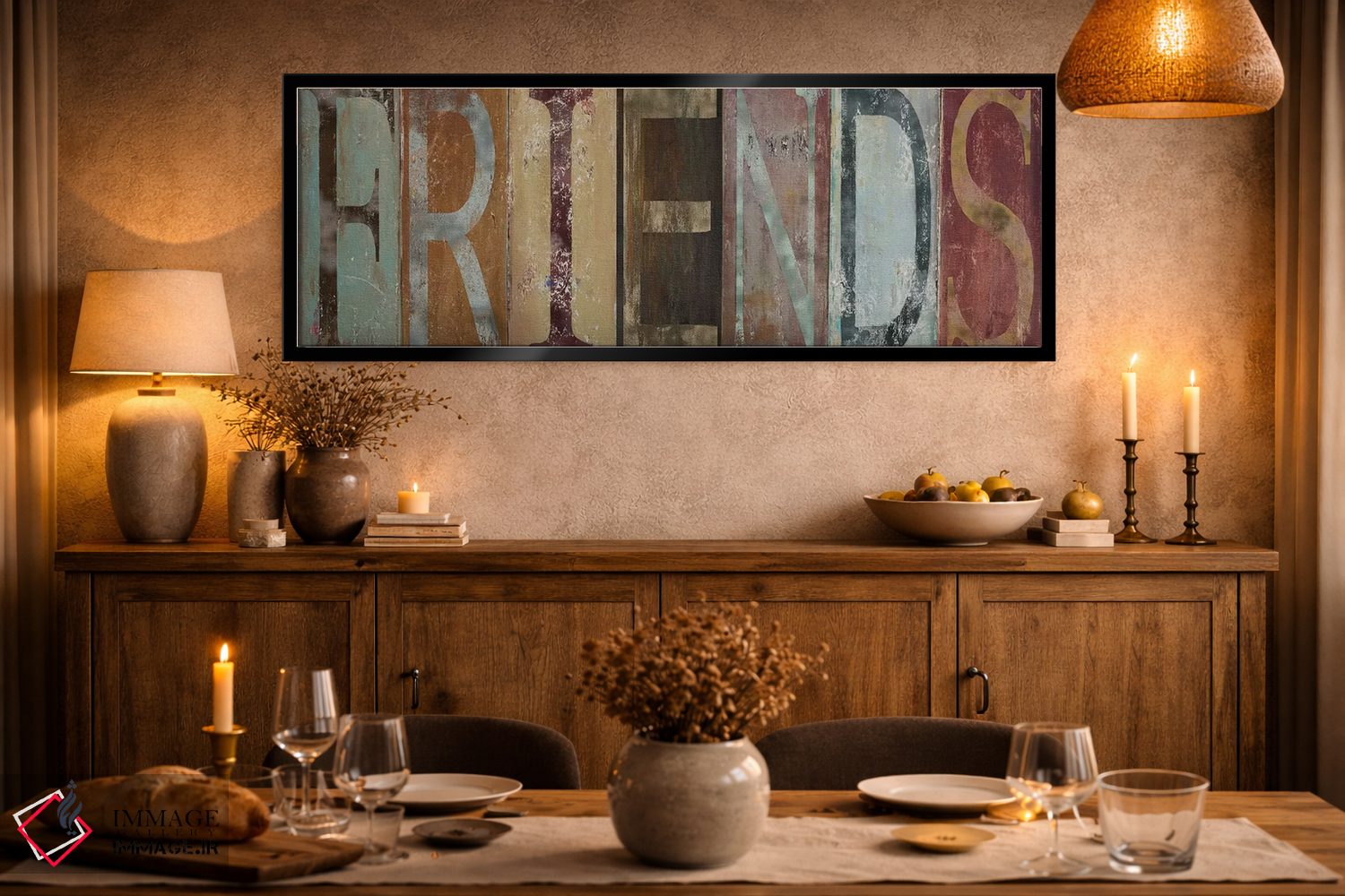 تابلو مدرن دوستان اثر پاتریشیا پینتو - D2B