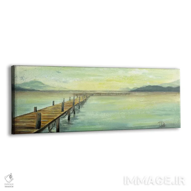 تابلو دکوراتیو دریاچه آرام اثر پاتریشیا پینتو - نمای پرسپکتیو محصول