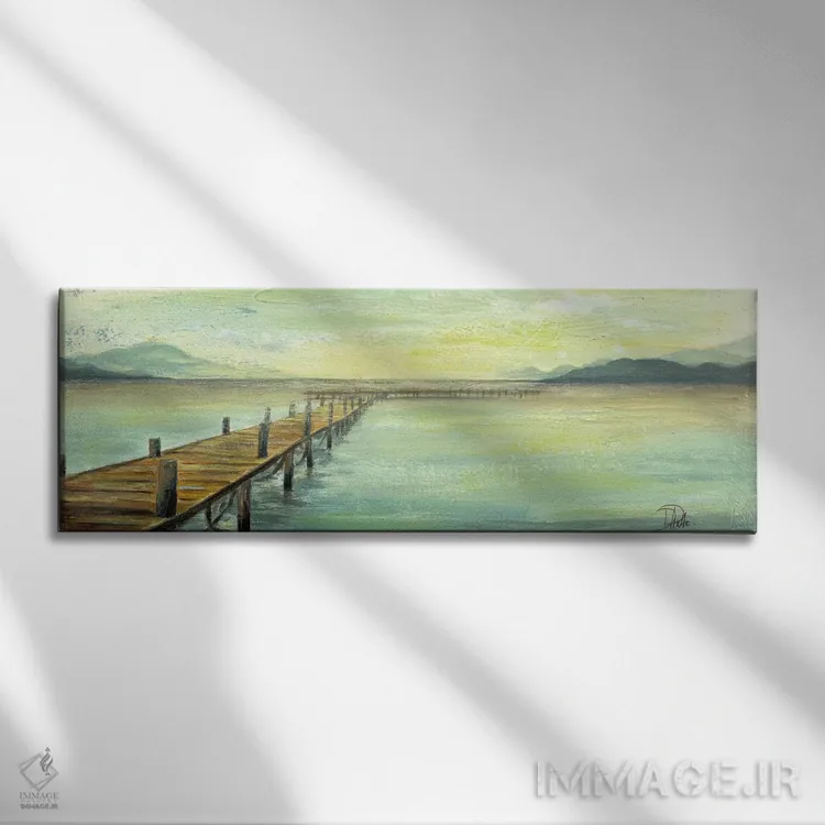 تابلو دکوراتیو دریاچه آرام اثر پاتریشیا پینتو - نمای روبهرو روی دیوار