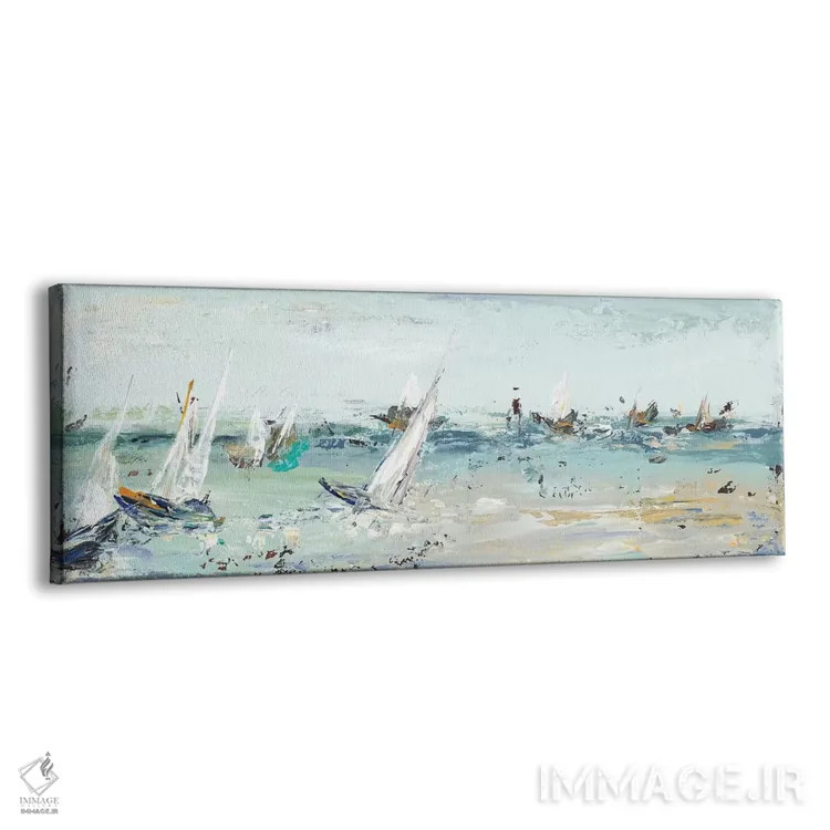 تابلو دکوراتیو ماجراجویی آبی اثر پاتریشیا پینتو - نمای پرسپکتیو محصول