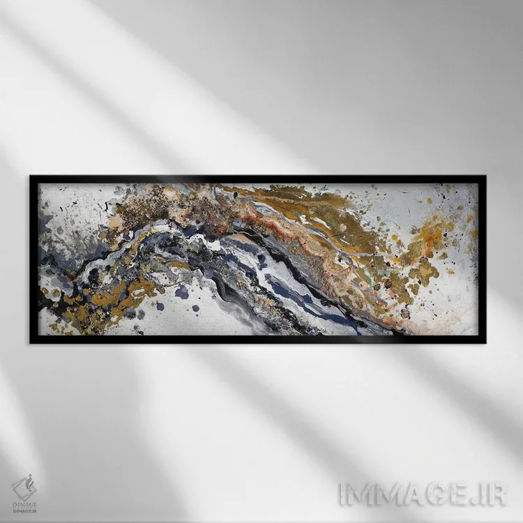 تابلو دکوراتیو آشوب اثر پاتریشیا پینتو - نمای قابدار مشکی