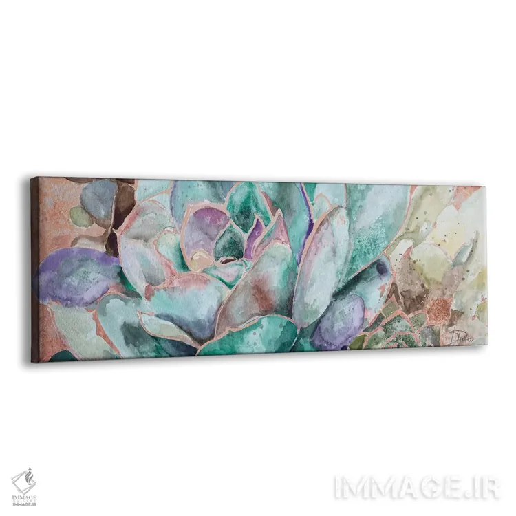 تابلو دکوراتیو گل بیابانی روی خاک رس اثر پاتریشیا پینتو - نمای پرسپکتیو محصول