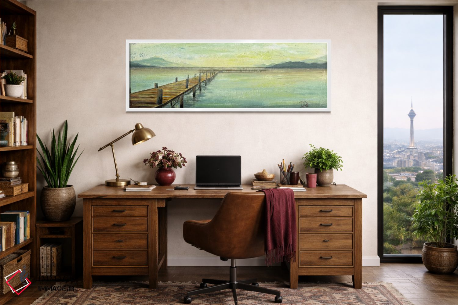 تابلو دکوراتیو دریاچه آرام اثر پاتریشیا پینتو - D1W