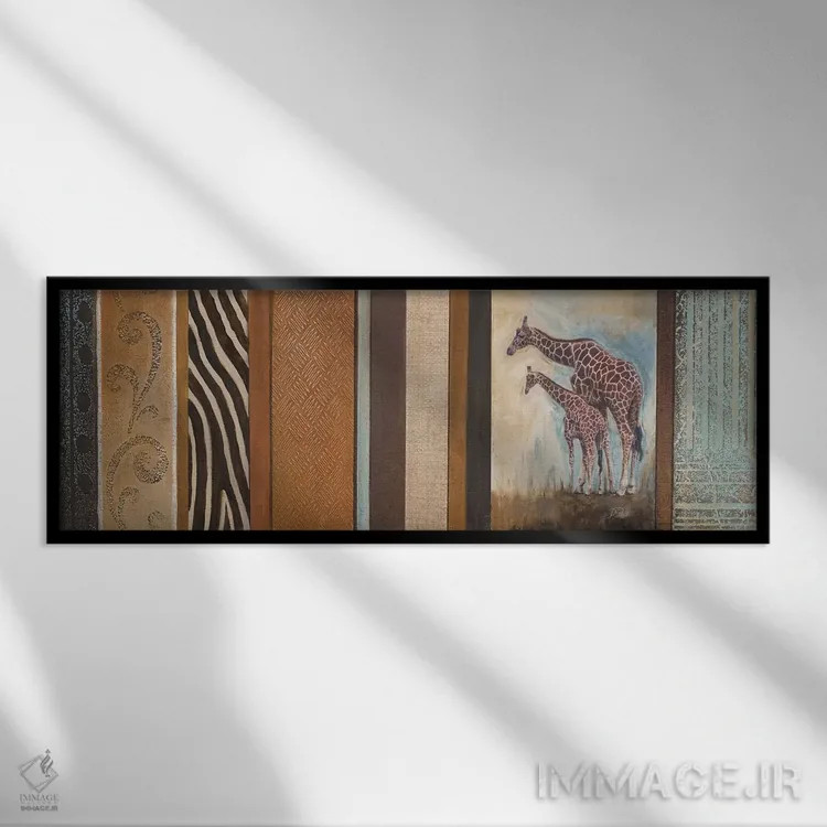 تابلو دکوراتیو آفریقای من I اثر پاتریشیا پینتو - نمای قابدار مشکی
