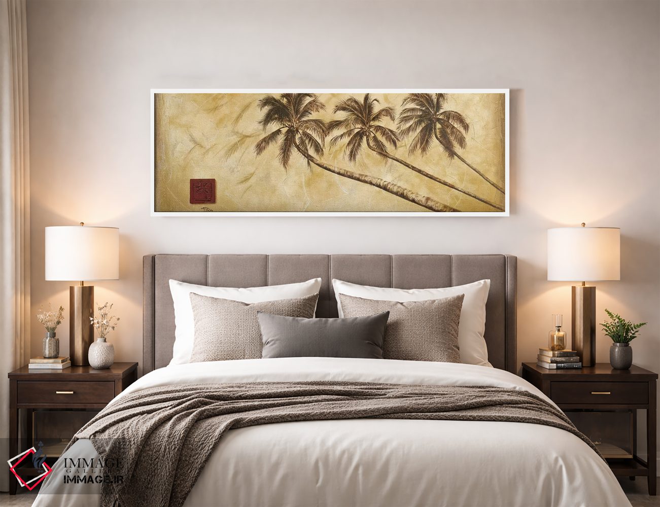 تابلو دکوراتیو نخل های سپیا اثر پاتریشیا پینتو - D4W