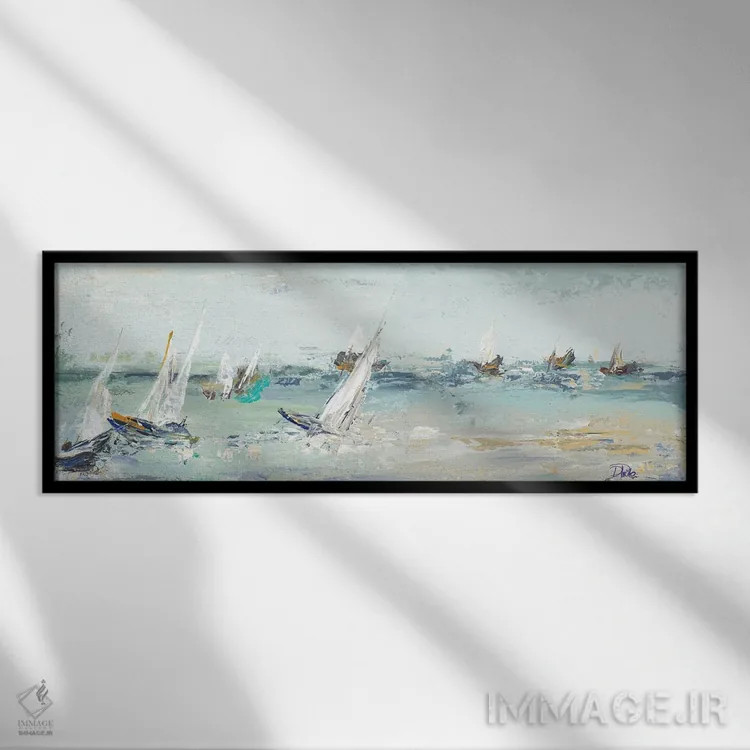 تابلو دکوراتیو ماجراجویی کلاسیک در آب اثر پاتریشیا پینتو - نمای قابدار مشکی
