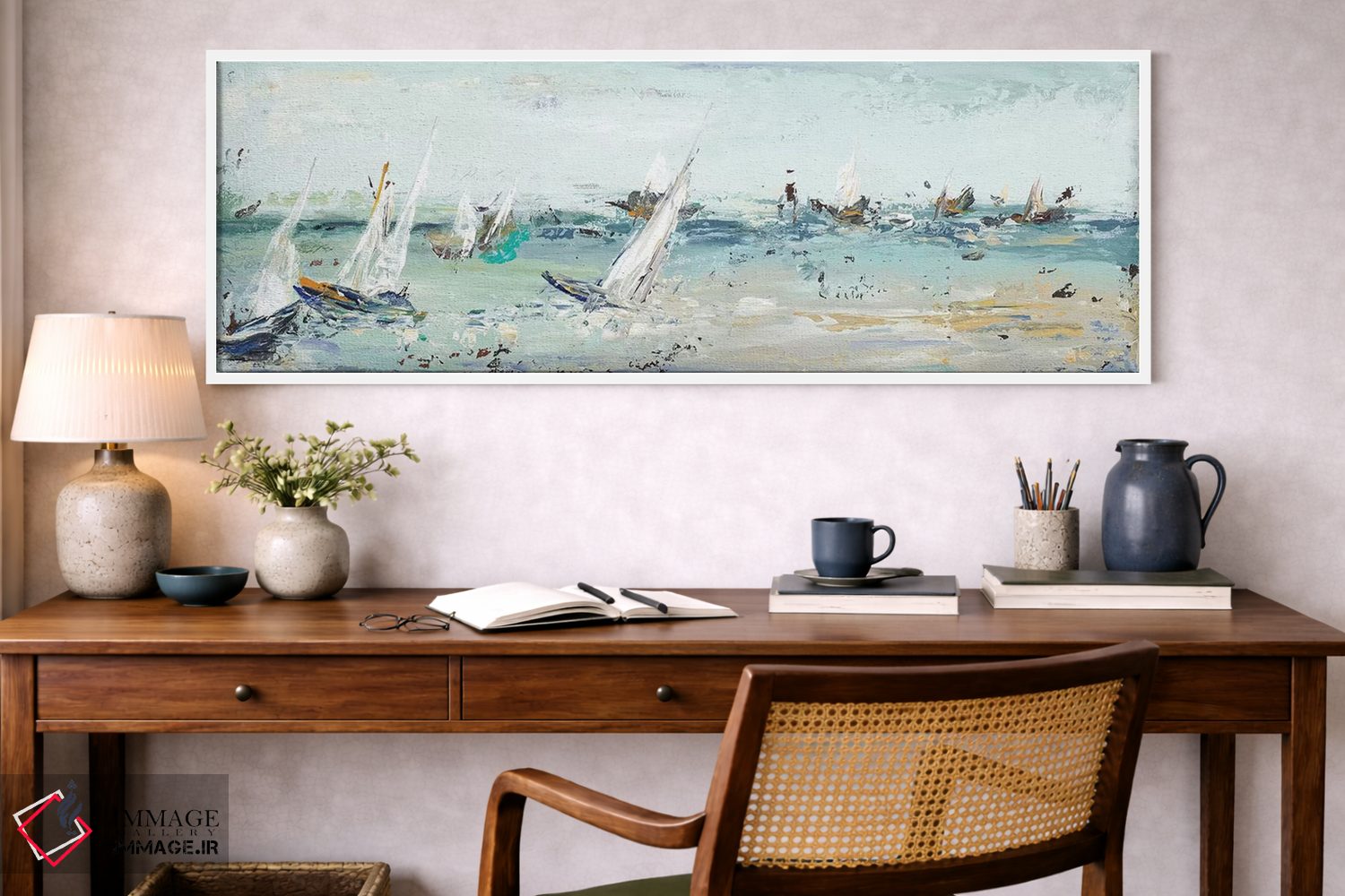 تابلو دکوراتیو ماجراجویی آبی اثر پاتریشیا پینتو - D1W