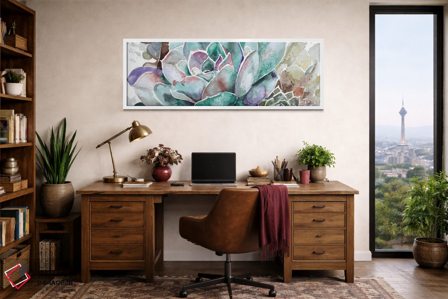 تابلو دکوراتیو گل بیابانی اثر پاتریشیا پینتو - D1W