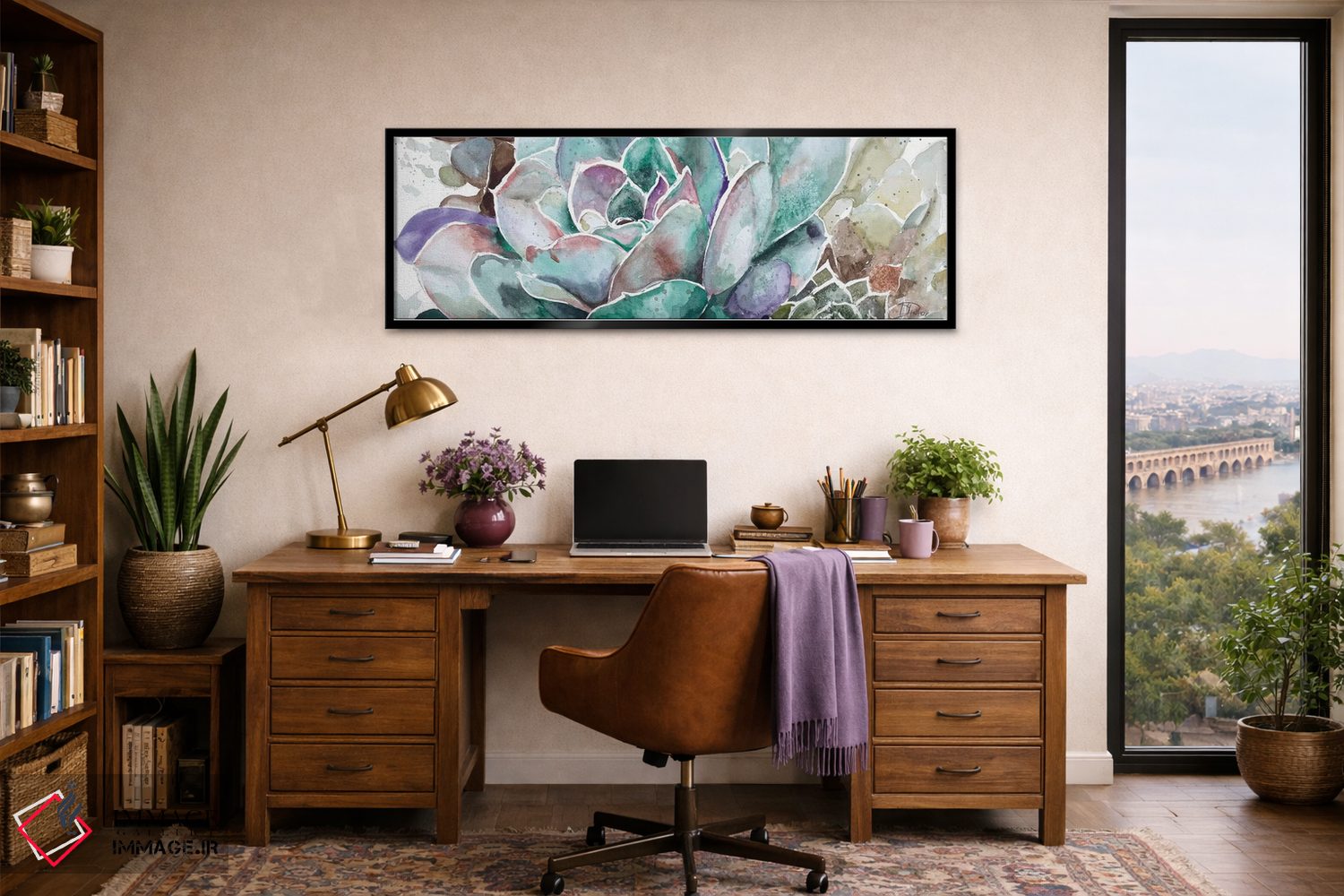 تابلو دکوراتیو گل بیابانی اثر پاتریشیا پینتو - D3B