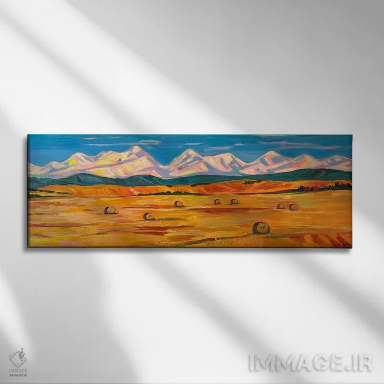 تابلو دکوراتیو دامنه های آشکار اثر آلیسون فیلپوتس - نمای روبهرو روی دیوار