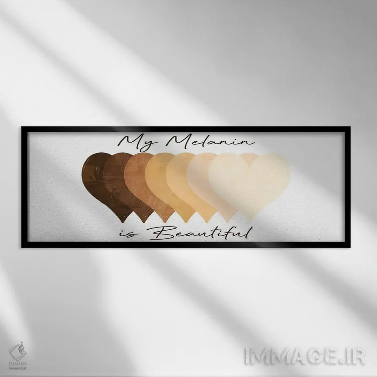 تابلو دکوراتیو ملانین زیبا اثر مارکوس پرایم - نمای قابدار مشکی