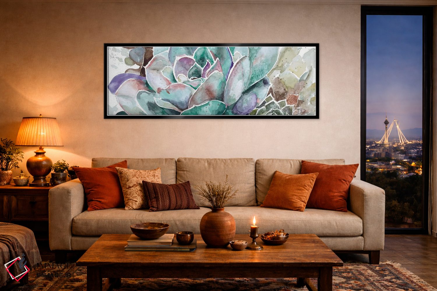 تابلو دکوراتیو گل بیابانی اثر پاتریشیا پینتو - D5B