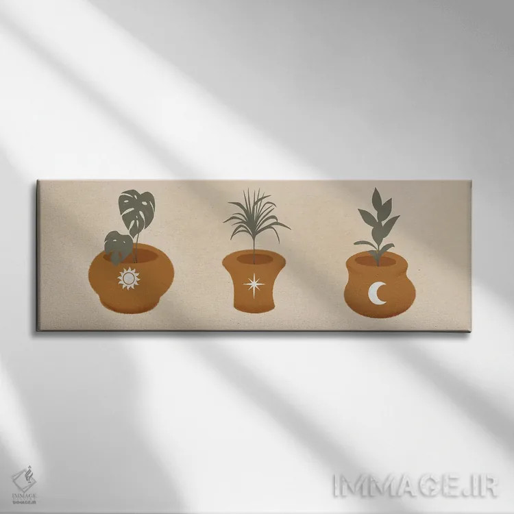 تابلو دکوراتیو گیاهان آسمانی یک اثر مارکوس پرایم - نمای روبهرو روی دیوار