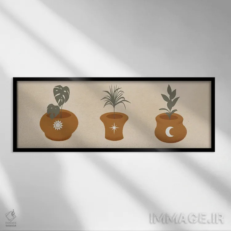 تابلو دکوراتیو گیاهان آسمانی یک اثر مارکوس پرایم - نمای قابدار مشکی