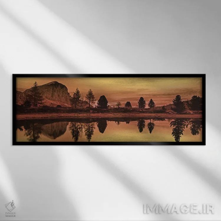 تابلو دکوراتیو تعطیلات غروب آفتاب یک اثر مارکوس پرایم - نمای قابدار مشکی