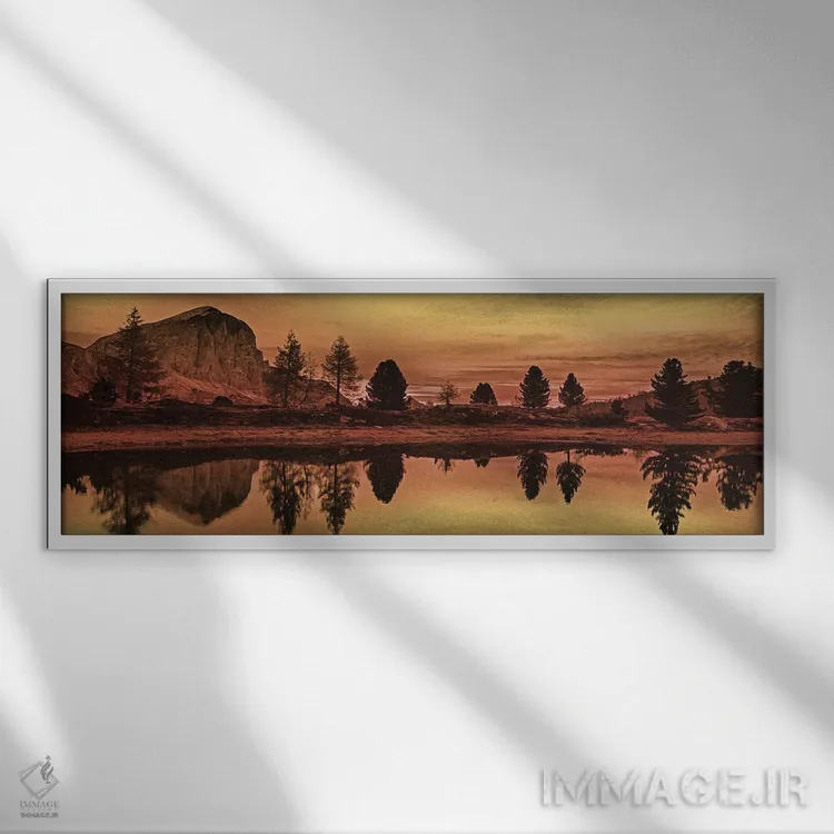 تابلو دکوراتیو تعطیلات غروب آفتاب یک اثر مارکوس پرایم - نمای قابدار سفید