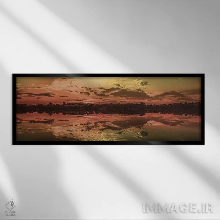 تابلو دکوراتیو تعطیلات غروب آفتاب دو اثر مارکوس پرایم - نمای قابدار مشکی