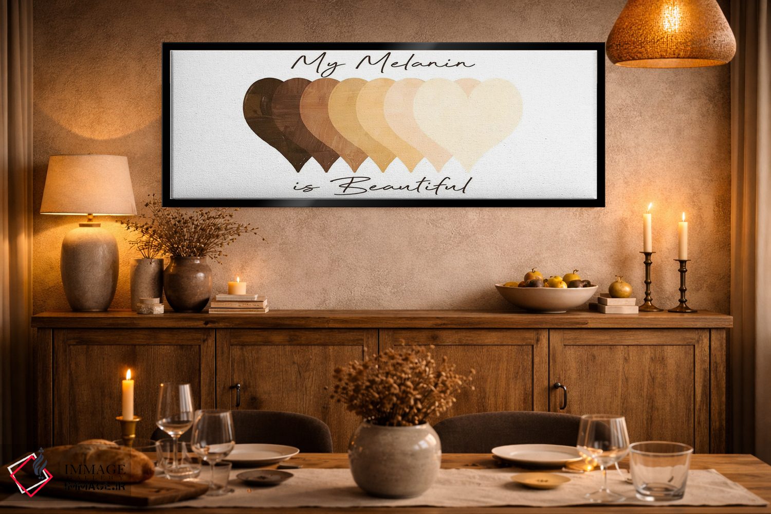 تابلو دکوراتیو ملانین زیبا اثر مارکوس پرایم - D2B