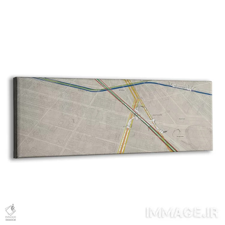 تابلو مینیمال خیابان آتلانتیک اثر پروژه متروی نیویورک - نمای پرسپکتیو محصول