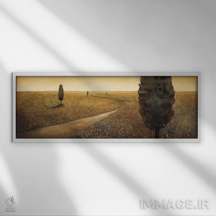 تابلو دکوراتیو چشم انداز رویایی بی پایان اثر پاتریک سن ژرمن - نمای قابدار سفید