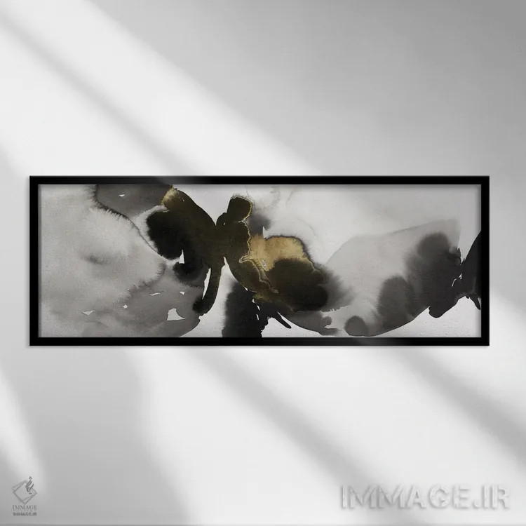 تابلو دکوراتیو ریتم جاری دوم اثر پی آی استودیو - نمای قابدار مشکی
