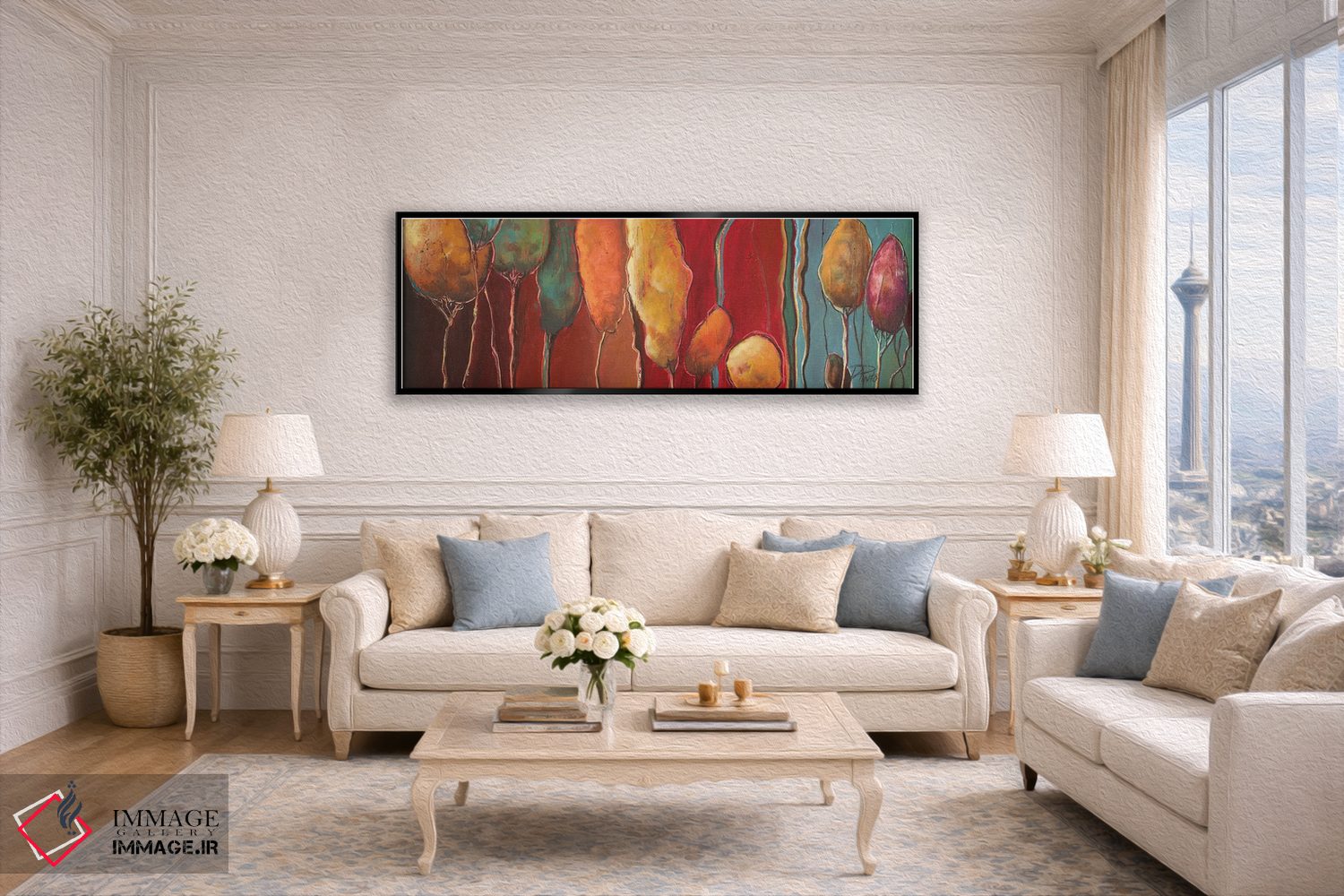 تابلو دکوراتیو درختان مدرن I اثر پاتریشیا پینتو - D6B