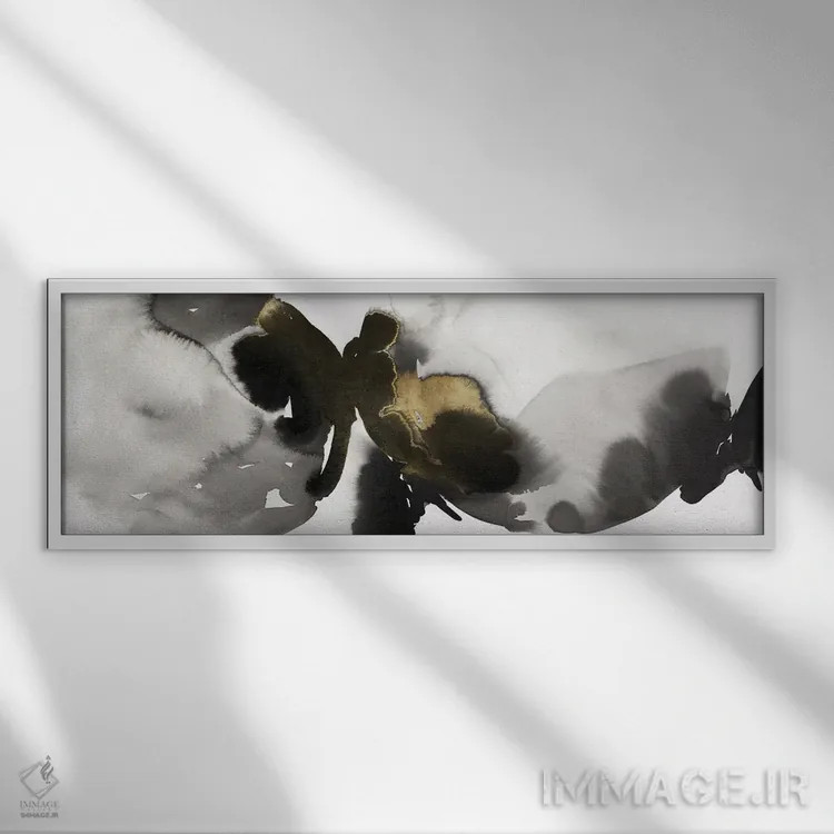 تابلو دکوراتیو ریتم جاری دوم اثر پی آی استودیو - نمای قابدار سفید