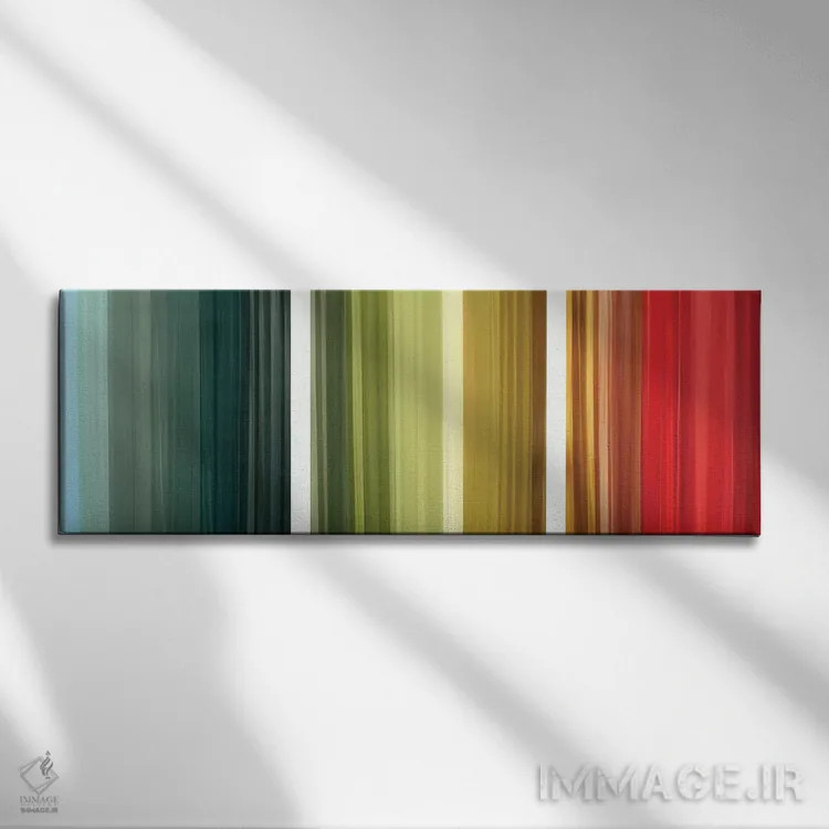 تابلو دکوراتیو شفق قطبی اثر پی آی استودیو - نمای روبهرو روی دیوار