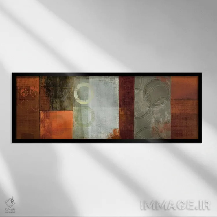 تابلو دکوراتیو قطعات مسی اثر پی آی استودیو - نمای قابدار مشکی