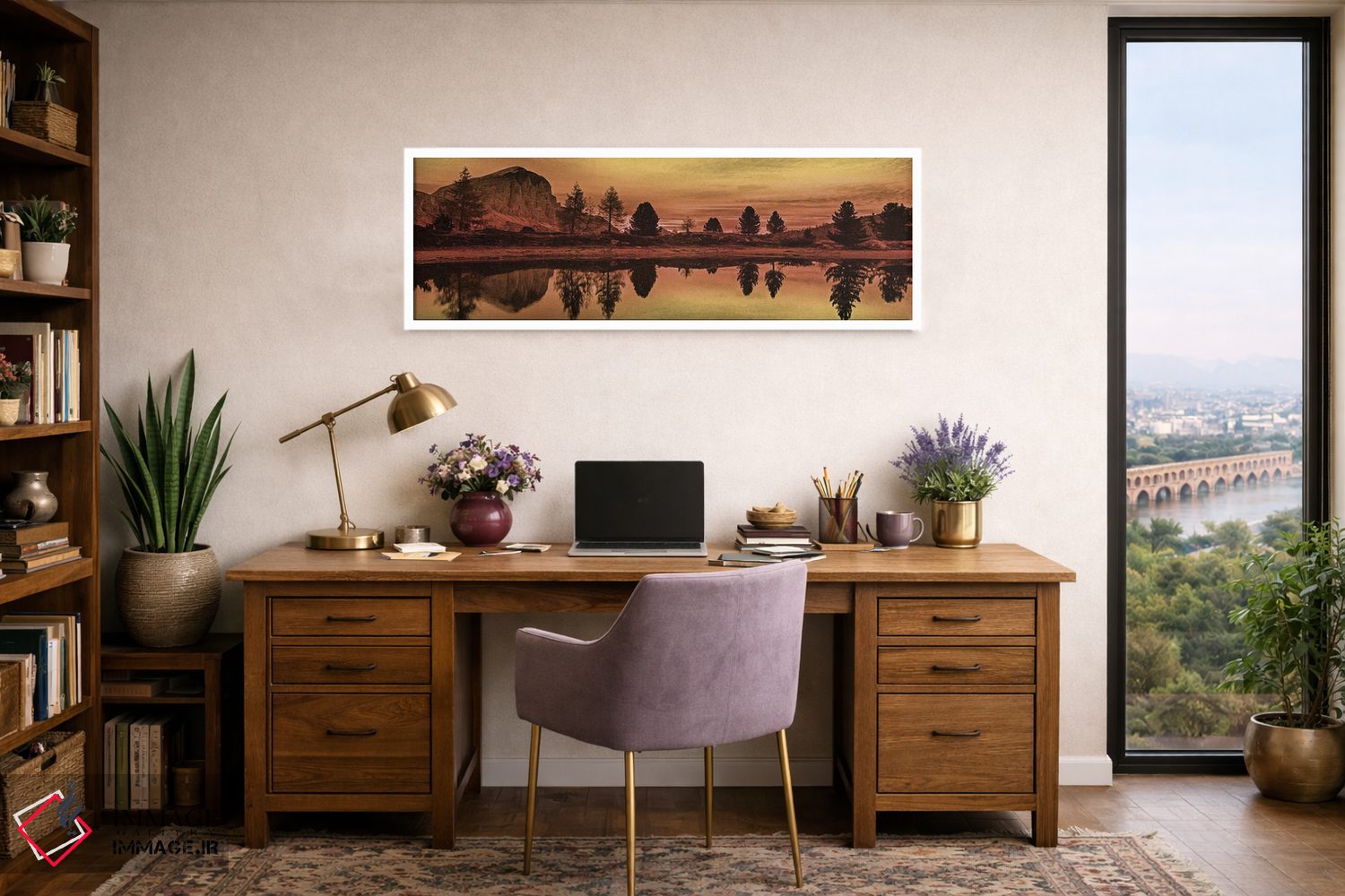 تابلو دکوراتیو تعطیلات غروب آفتاب یک اثر مارکوس پرایم - D1W