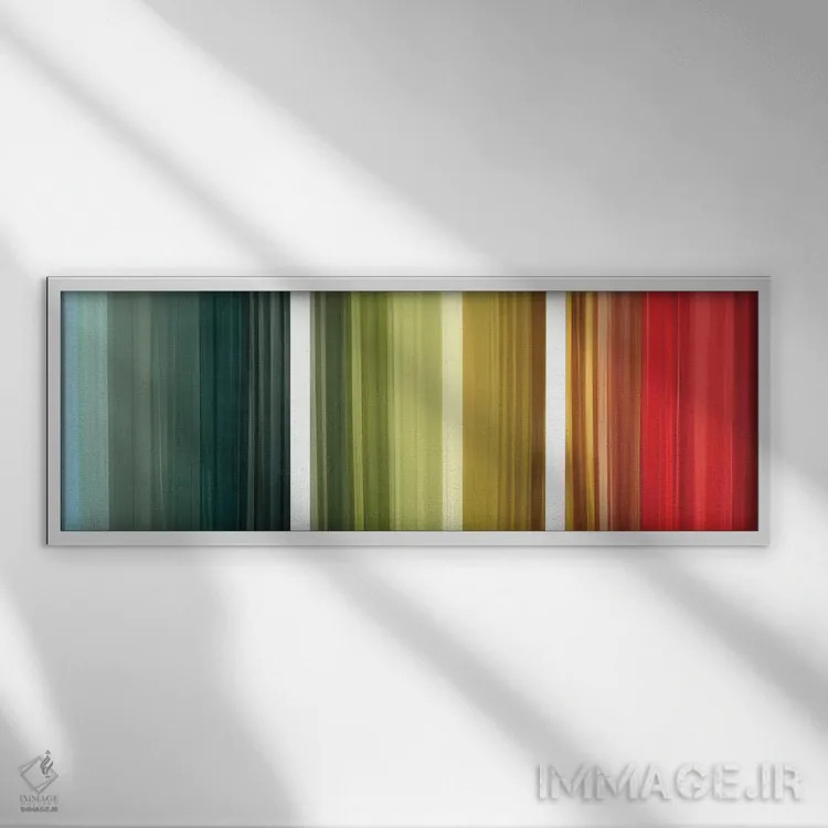 تابلو دکوراتیو شفق قطبی اثر پی آی استودیو - نمای قابدار سفید