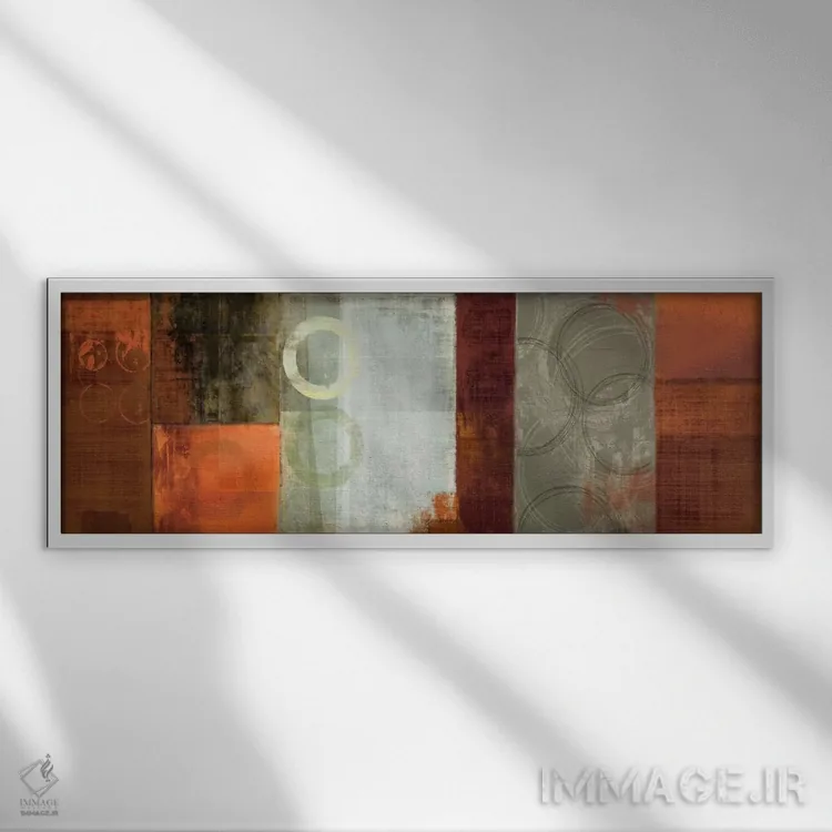 تابلو دکوراتیو قطعات مسی اثر پی آی استودیو - نمای قابدار سفید