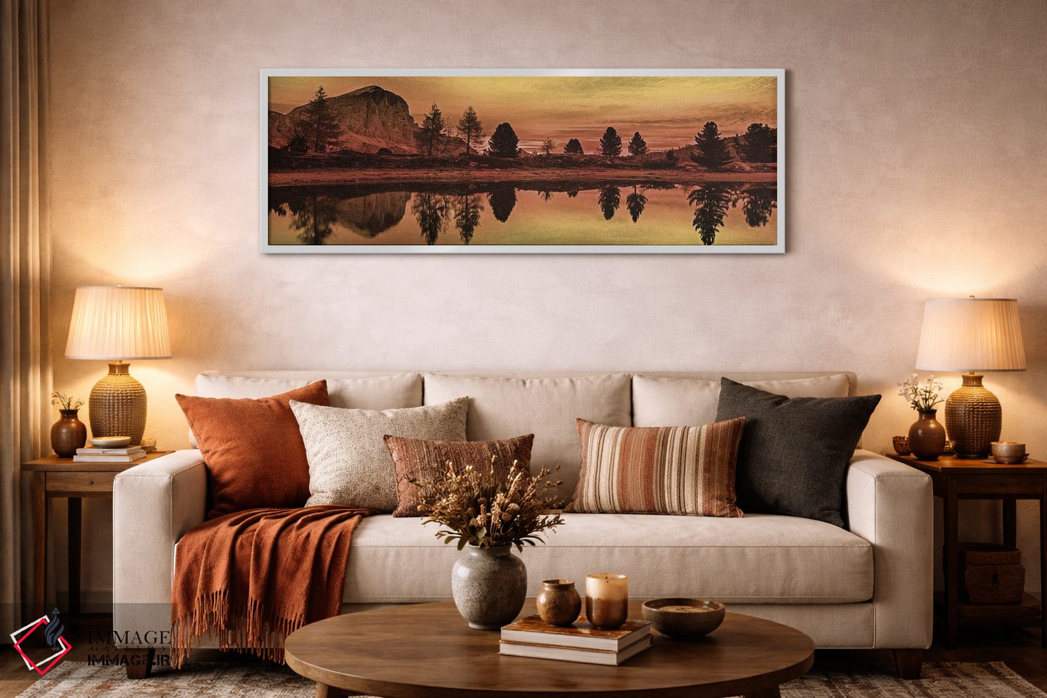 تابلو دکوراتیو تعطیلات غروب آفتاب یک اثر مارکوس پرایم - D3W