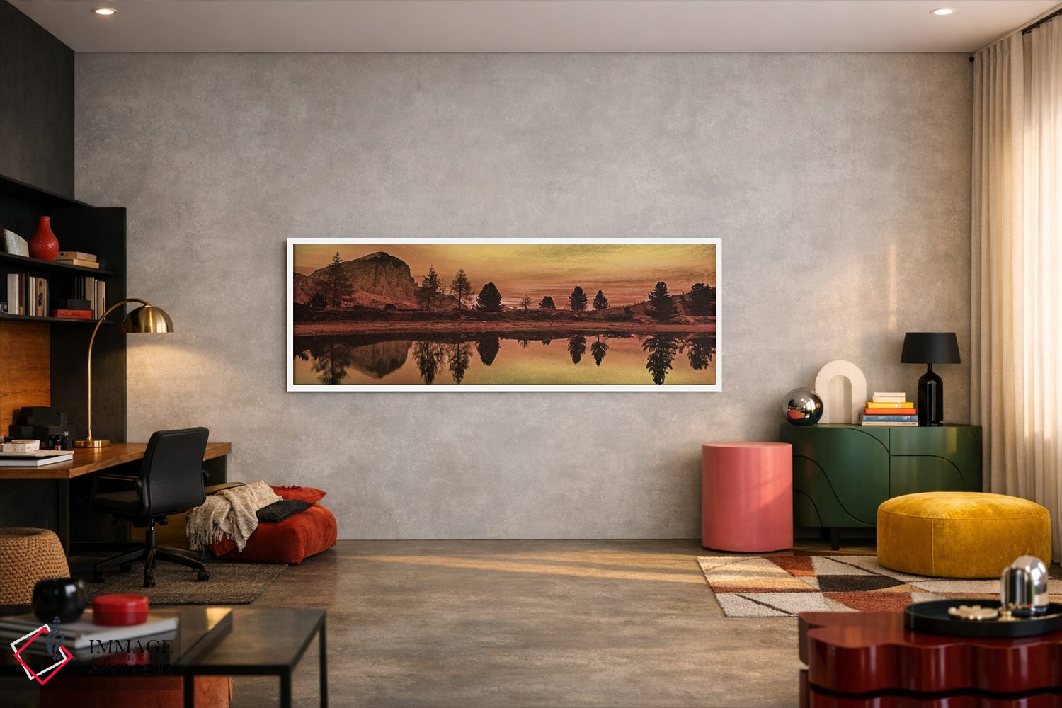 تابلو دکوراتیو تعطیلات غروب آفتاب یک اثر مارکوس پرایم - D4W