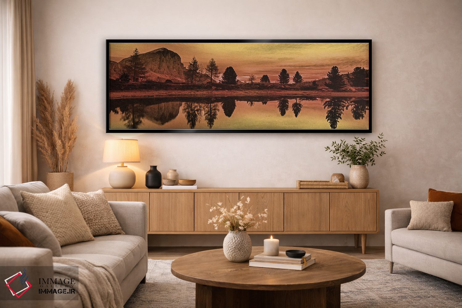 تابلو دکوراتیو تعطیلات غروب آفتاب یک اثر مارکوس پرایم - D5B