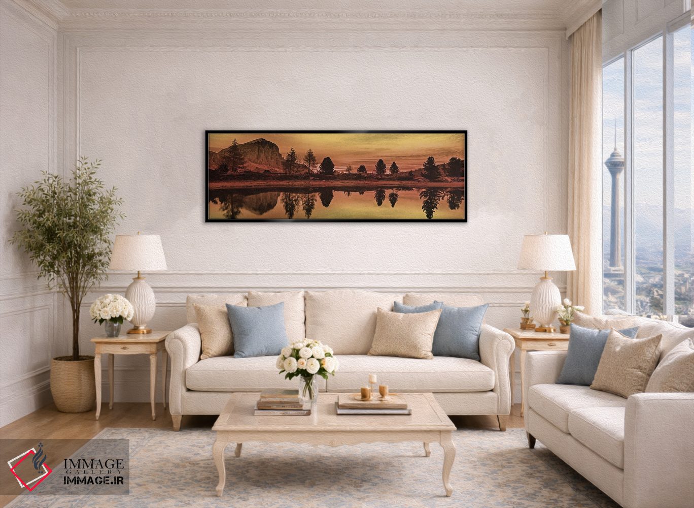 تابلو دکوراتیو تعطیلات غروب آفتاب یک اثر مارکوس پرایم - D6B