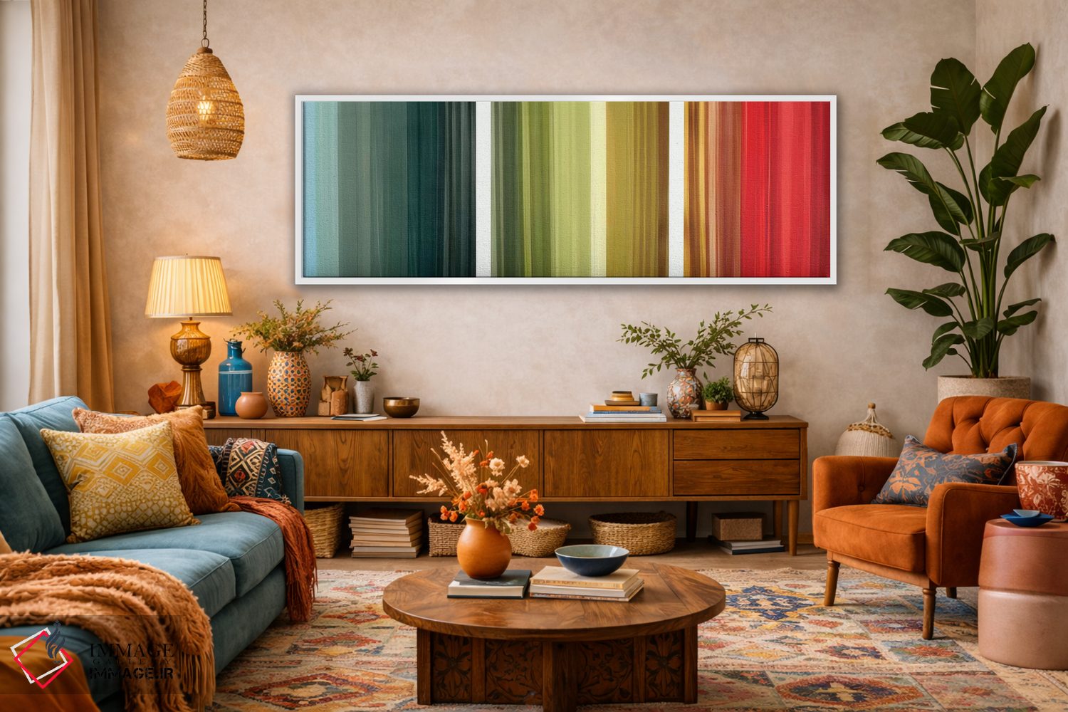 تابلو دکوراتیو شفق قطبی اثر پی آی استودیو - D2W