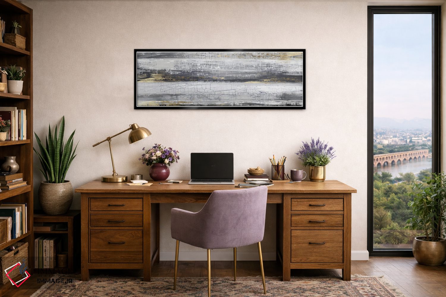 تابلو دکوراتیو ترک طلایی اثر پی آی استودیو - D2B