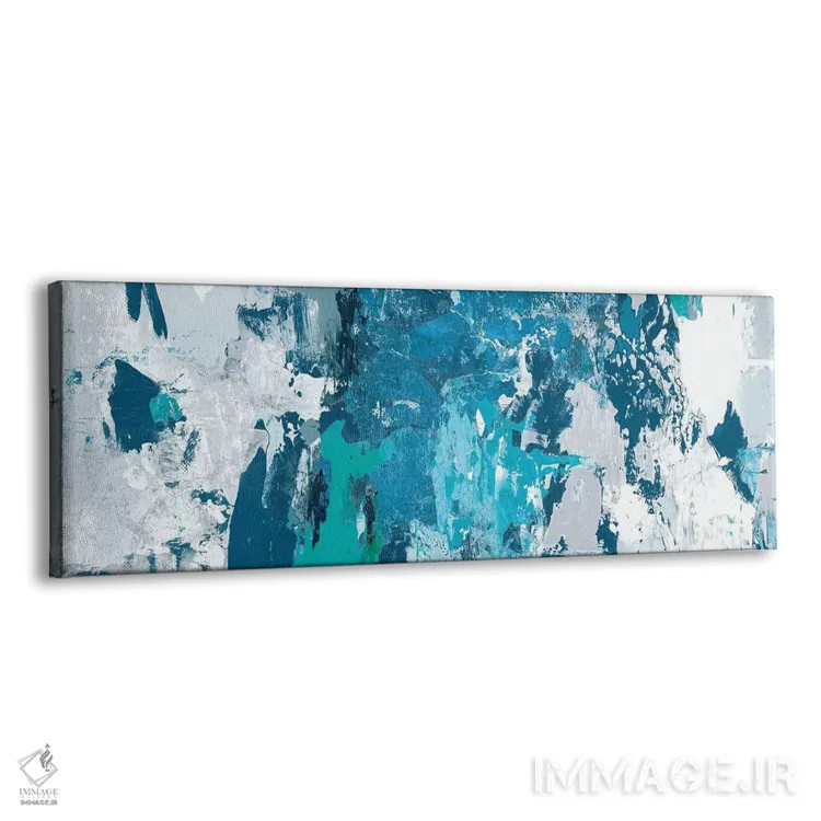 تابلو دکوراتیو آبی آلوده اثر پی آی استودیو - نمای پرسپکتیو محصول