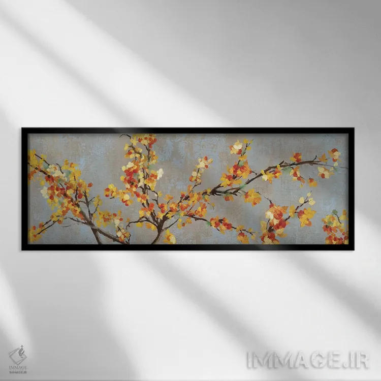 تابلو دکوراتیو شاخه تلخ و شیرین ۲ اثر پی آی استودیو - نمای قابدار مشکی
