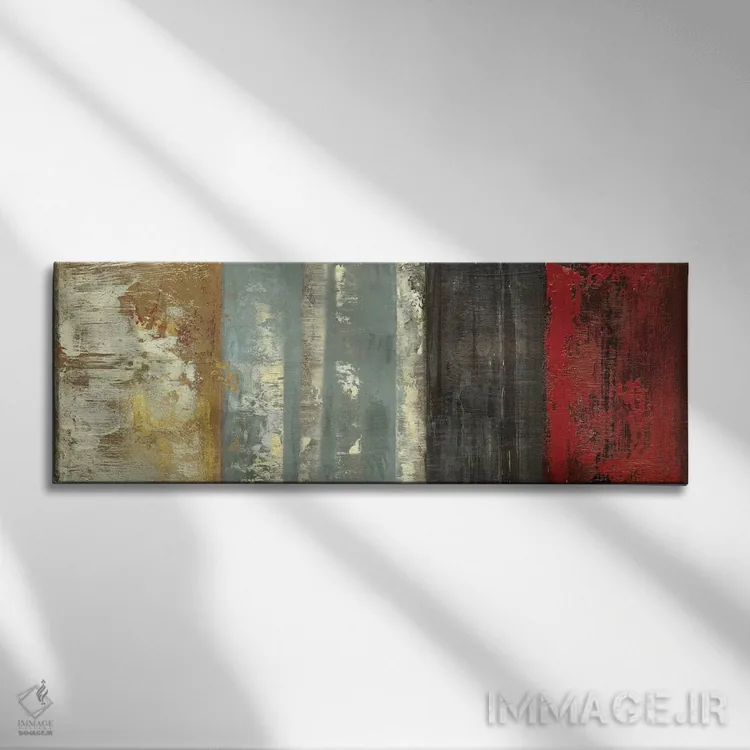 تابلو دکوراتیو اجزای بافتی اثر پی آی استودیو - نمای روبهرو روی دیوار