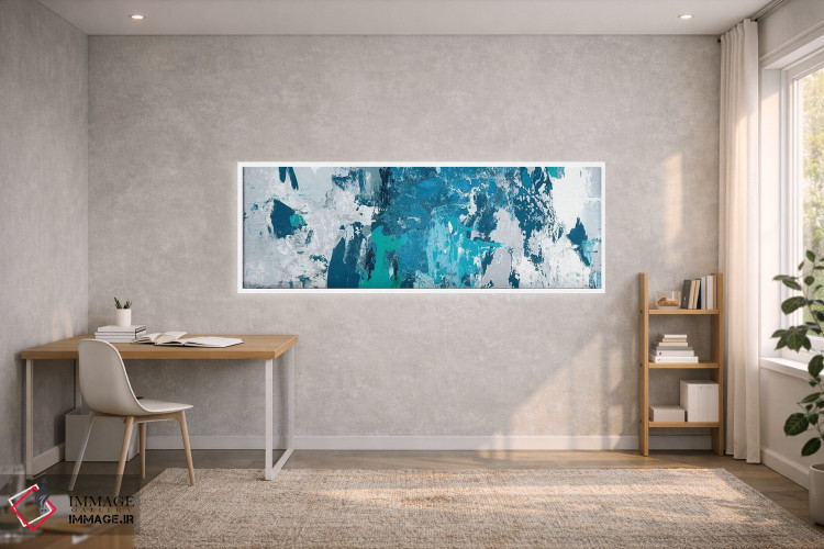 تابلو دکوراتیو آبی آلوده اثر پی آی استودیو - D2W