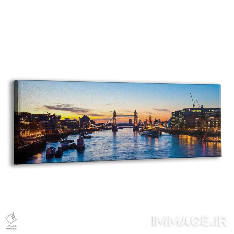 تابلو دکوراتیو طلوع آفتاب بر پل تاور در لندن اثر پل رومر - نمای پرسپکتیو محصول