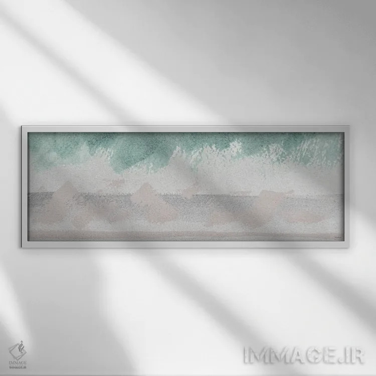 تابلو دکوراتیو مدرن مواد معدنی ۳ اثر پتی بیشاپ - نمای قابدار سفید